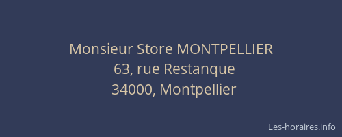 Monsieur Store MONTPELLIER