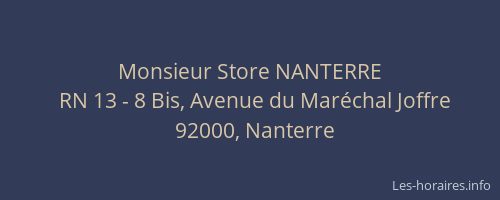 Monsieur Store NANTERRE