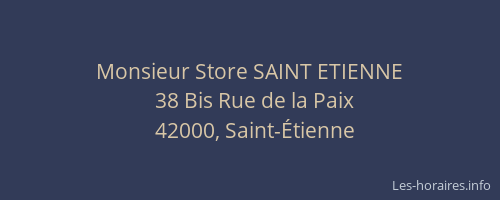 Monsieur Store SAINT ETIENNE