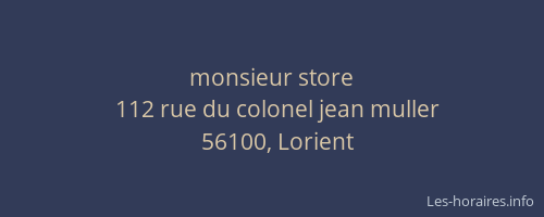 monsieur store