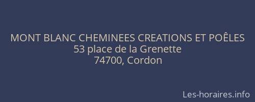 MONT BLANC CHEMINEES CREATIONS ET POÊLES