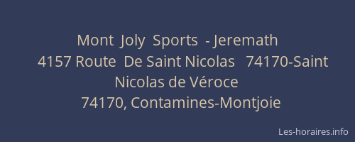 Mont  Joly  Sports  - Jeremath