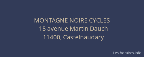 MONTAGNE NOIRE CYCLES