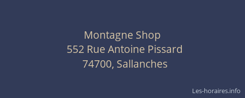 Montagne Shop