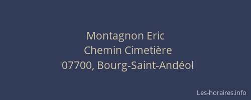 Montagnon Eric