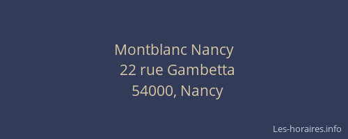 Montblanc Nancy
