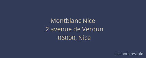 Montblanc Nice