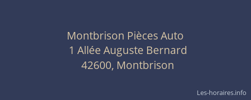 Montbrison Pièces Auto