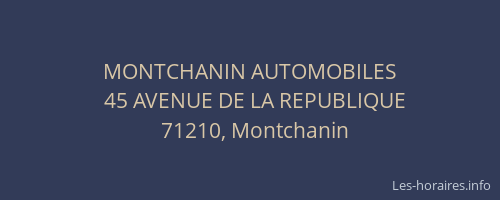 MONTCHANIN AUTOMOBILES
