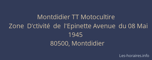 Montdidier TT Motocultire