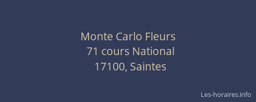 Monte Carlo Fleurs