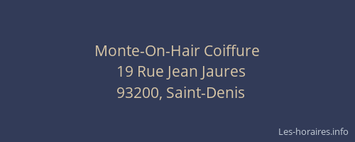 Monte-On-Hair Coiffure