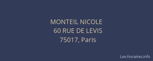 MONTEIL NICOLE