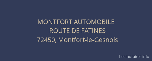 MONTFORT AUTOMOBILE