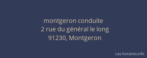 montgeron conduite
