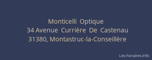 Monticelli  Optique