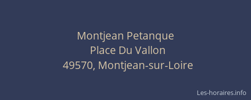Montjean Petanque