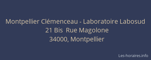Montpellier Clémenceau - Laboratoire Labosud