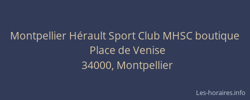 Montpellier Hérault Sport Club MHSC boutique