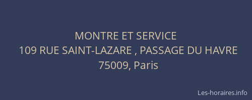 MONTRE ET SERVICE