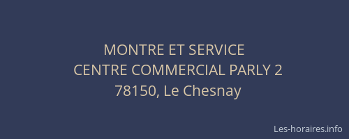 MONTRE ET SERVICE