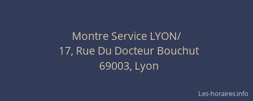 Montre Service LYON/