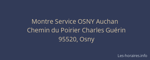 Montre Service OSNY Auchan