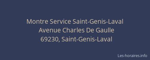 Montre Service Saint-Genis-Laval