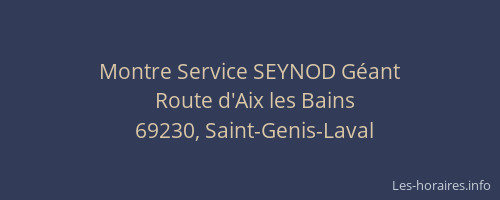 Montre Service SEYNOD Géant