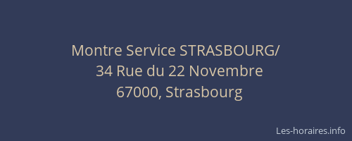 Montre Service STRASBOURG/