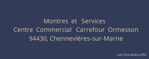 Montres  et   Services