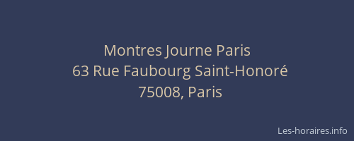 Montres Journe Paris