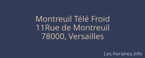Montreuil Télé Froid