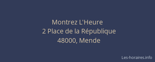 Montrez L'Heure