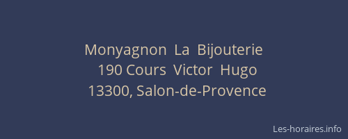 Monyagnon  La  Bijouterie