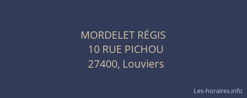 MORDELET R&Eacute;GIS