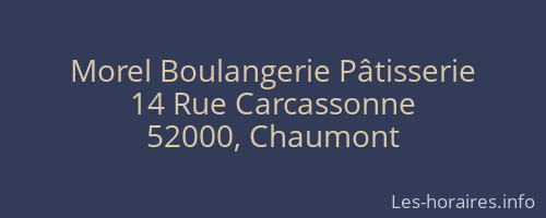 Morel Boulangerie Pâtisserie