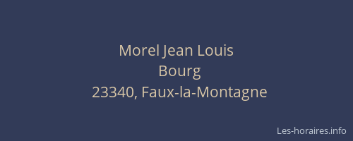 Morel Jean Louis