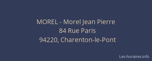 MOREL - Morel Jean Pierre