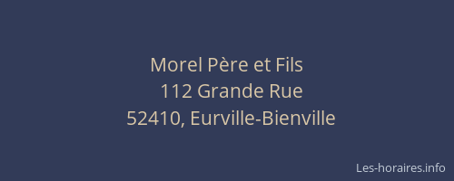 Morel P&egrave;re et Fils