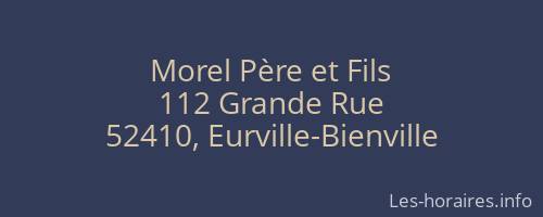 Morel Père et Fils
