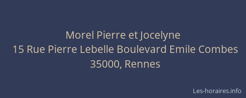 Morel Pierre et Jocelyne