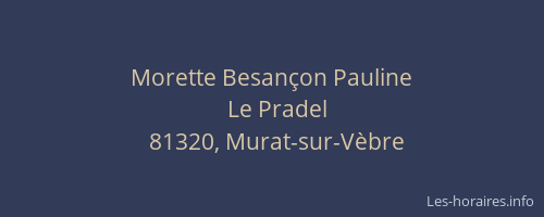 Morette Besan&ccedil;on Pauline