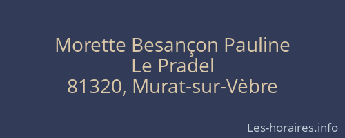 Morette Besançon Pauline