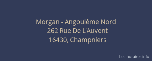 Morgan - Angoulême Nord