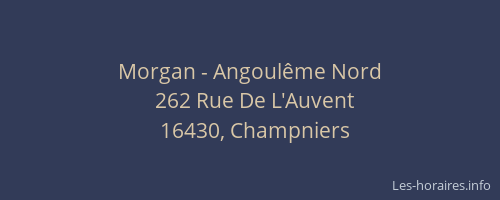 Morgan - Angoul&ecirc;me Nord