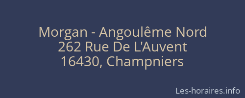 Morgan - Angoulême Nord