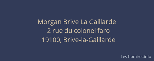 Morgan Brive La Gaillarde