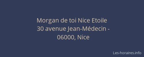 Morgan de toi Nice Etoile
