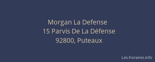 Morgan La Defense